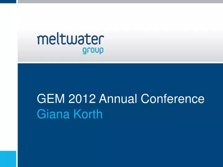 gem 2012 annual conference