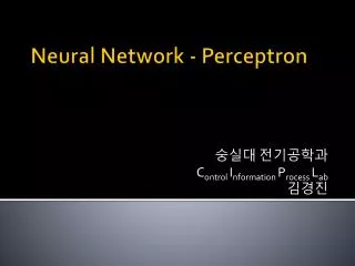Neural Network - Perceptron