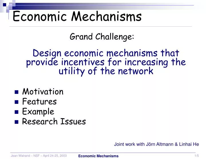 economic mechanisms