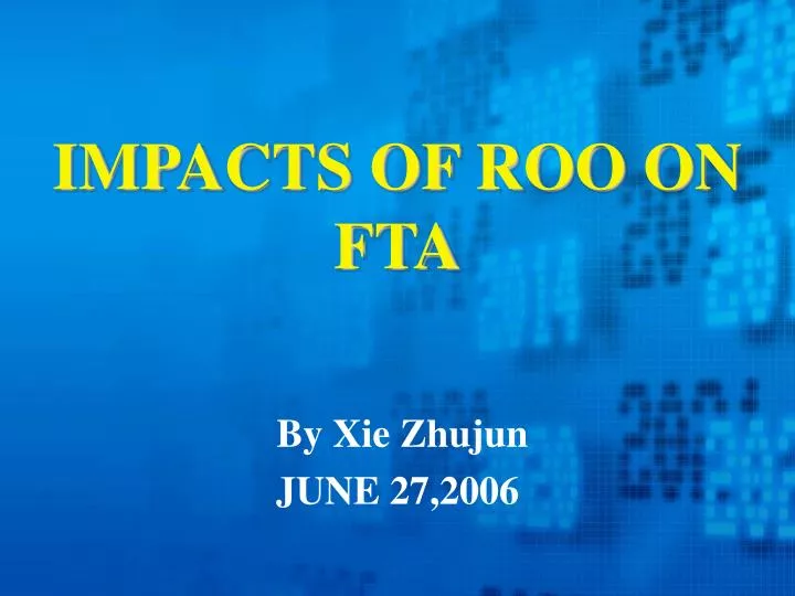 impacts of roo on fta