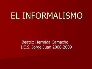 el informalismo
