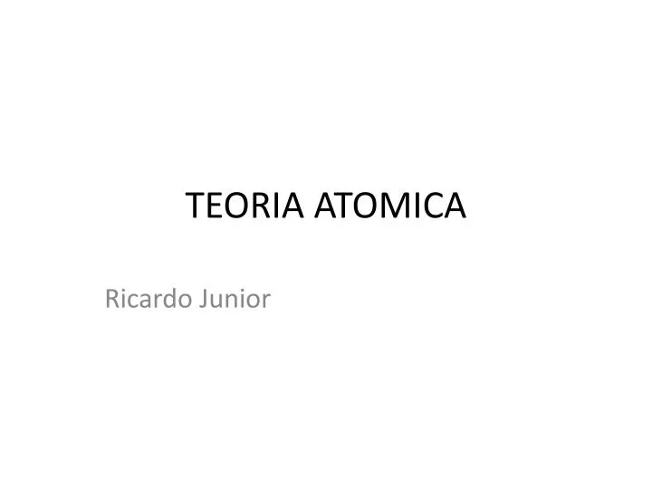 teoria atomica