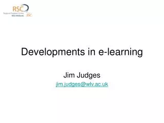 Developments in e-learning