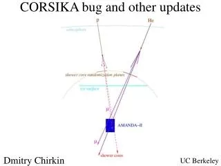 CORSIKA bug and other updates