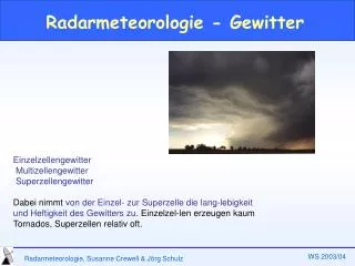radarmeteorologie gewitter
