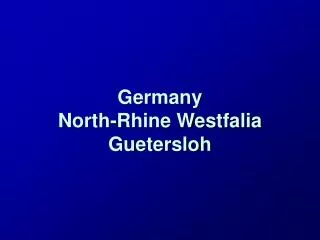 Germany North-Rhine Westfalia Guetersloh