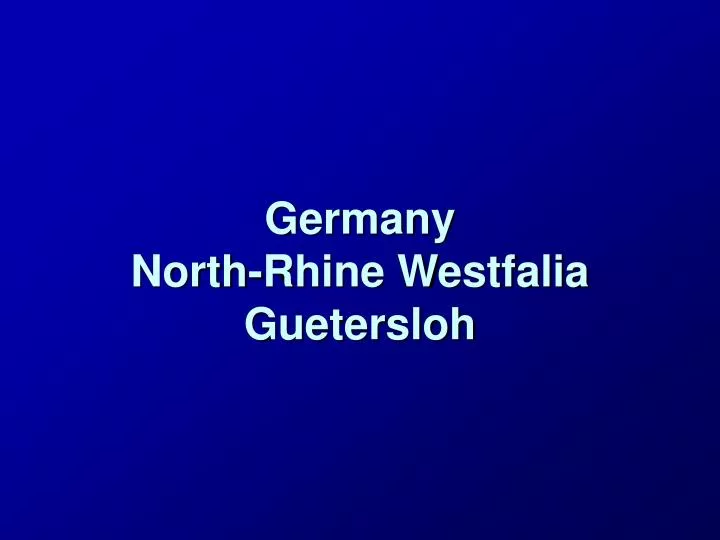 germany north rhine westfalia guetersloh