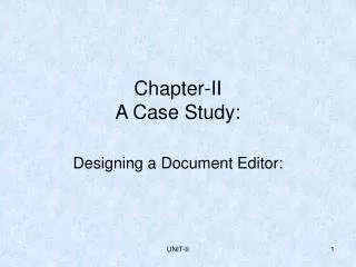 Chapter-II A Case Study: