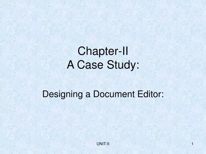 chapter ii a case study