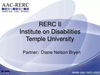 rerc ii institute on disabilities temple university