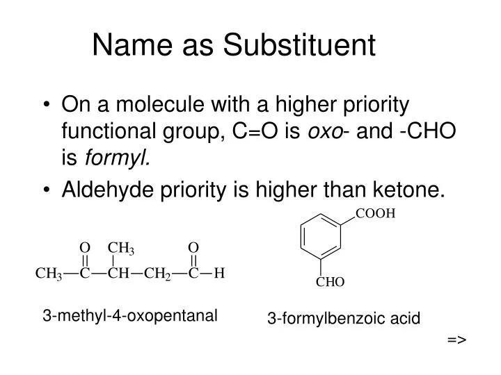 name as substituent