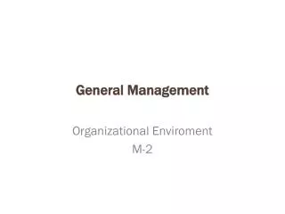 general management