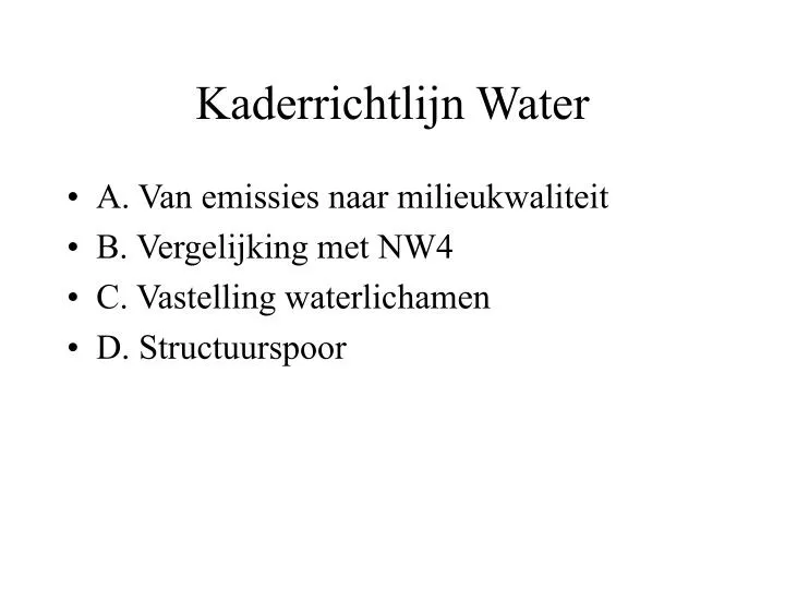 kaderrichtlijn water