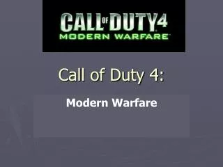 call of duty 4
