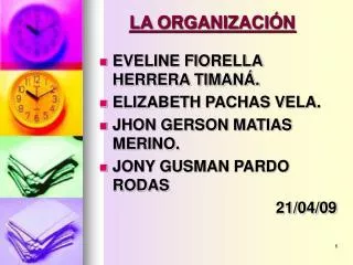 la organizaci n