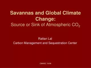 Savannas and Global Climate Change: Source or Sink of Atmospheric CO 2