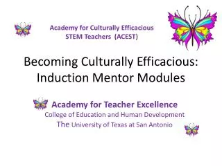 Becoming Culturally Efficacious: Induction Mentor Modules