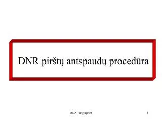 dnr pir t antspaud proced ra