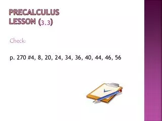 Precalculus Lesson ( )