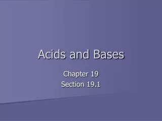 Acids and Bases