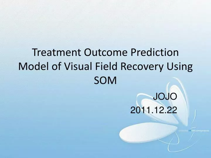 treatment outcome prediction model of visual field recovery using som