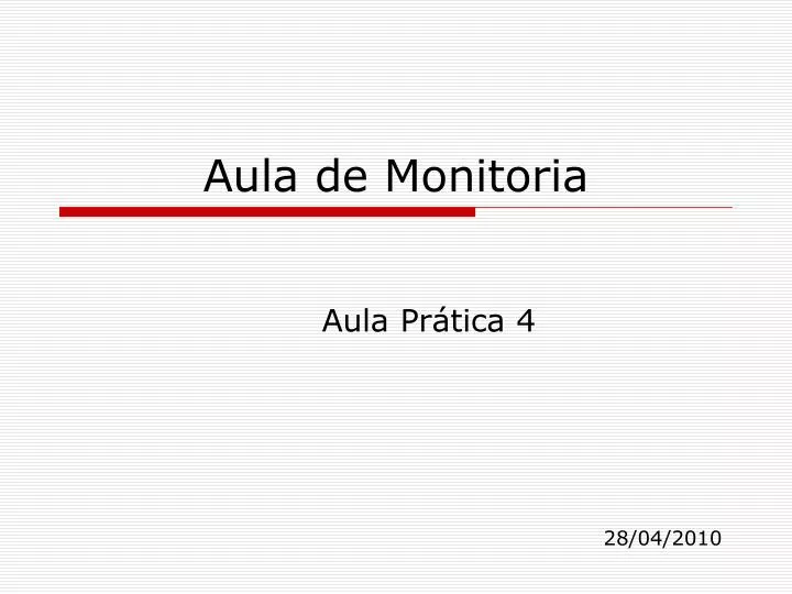 aula de monitoria