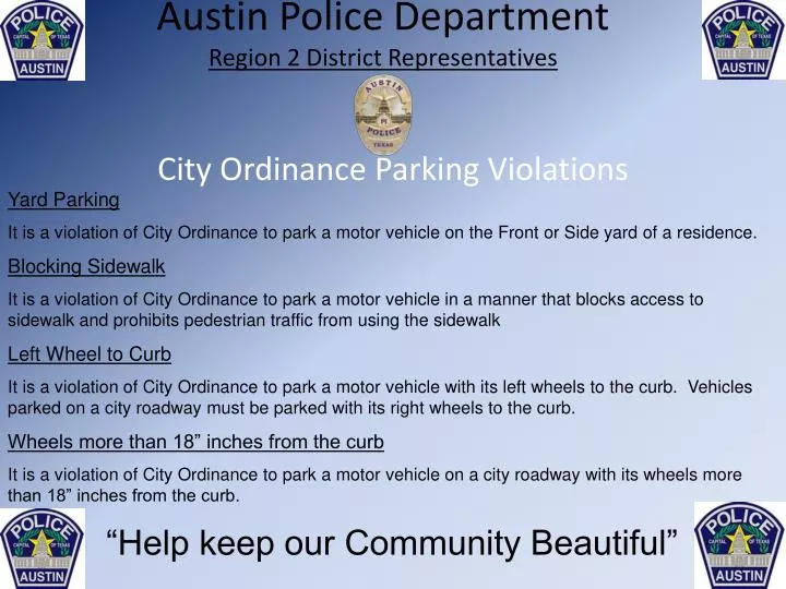 city ordinance parking violations