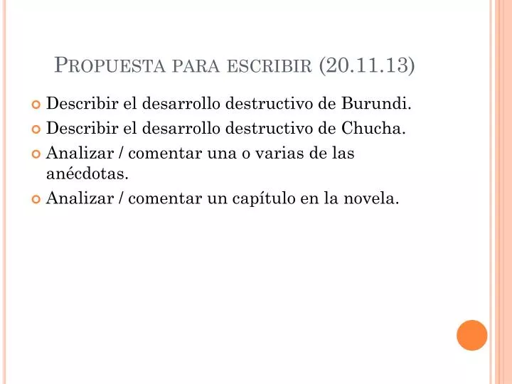 propuesta para escribir 20 11 13