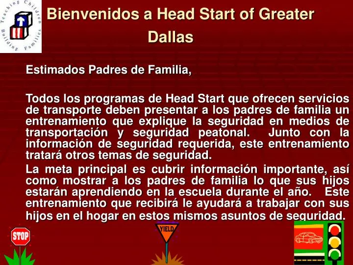 bienvenidos a head start of greater dallas