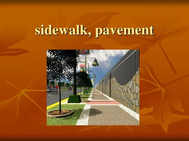 sidewalk pavement