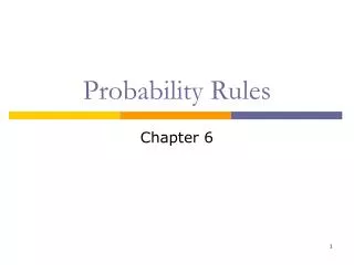 Probability Rules