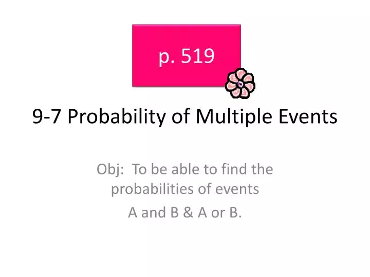 9 7 probability of multiple events