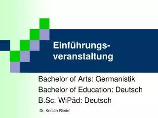 einf hrungs veranstaltung