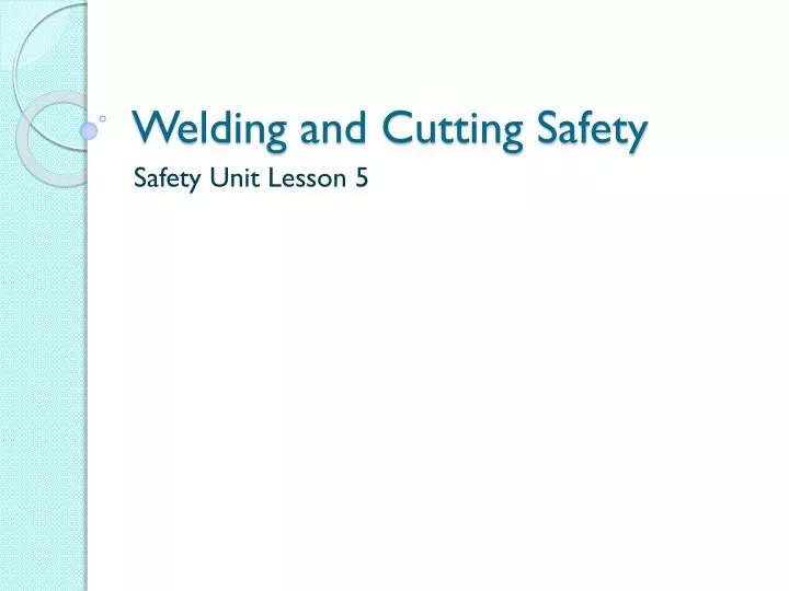welding and cutting safety