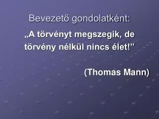 bevezet gondolatk nt