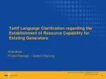 ISO Tariff Language Update for Generator Interconnection Capability Identification - slide 1