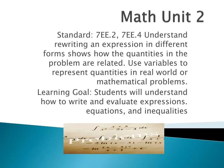 math unit 2