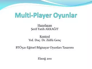 multi player oyunlar