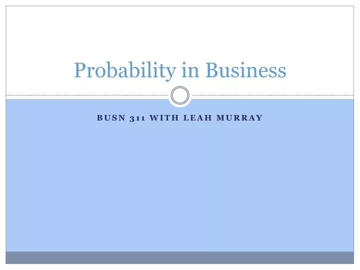 probability in business