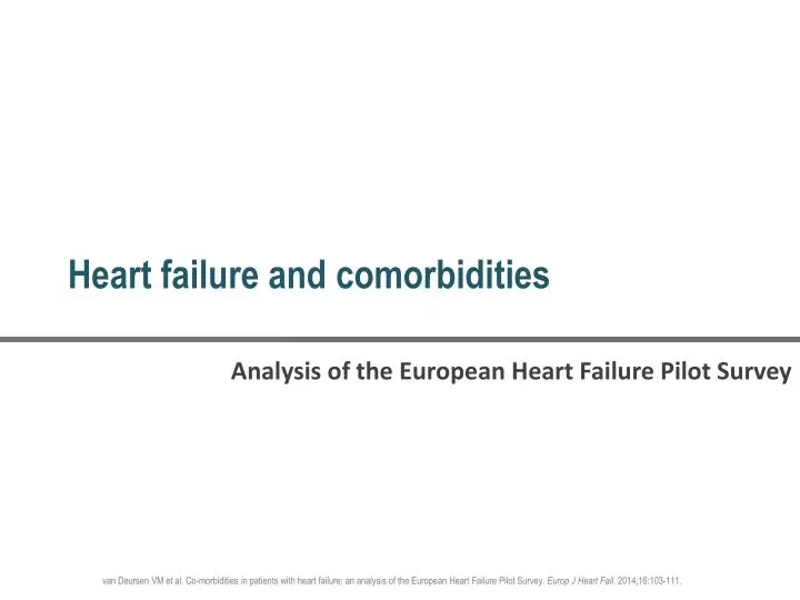 heart failure and comorbidities