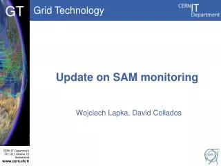 Update on SAM monitoring