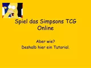 spiel das simpsons tcg online