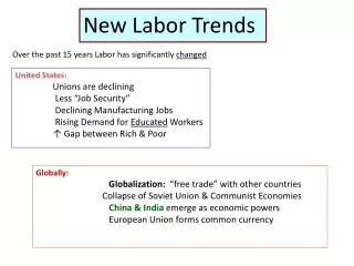 New Labor Trends