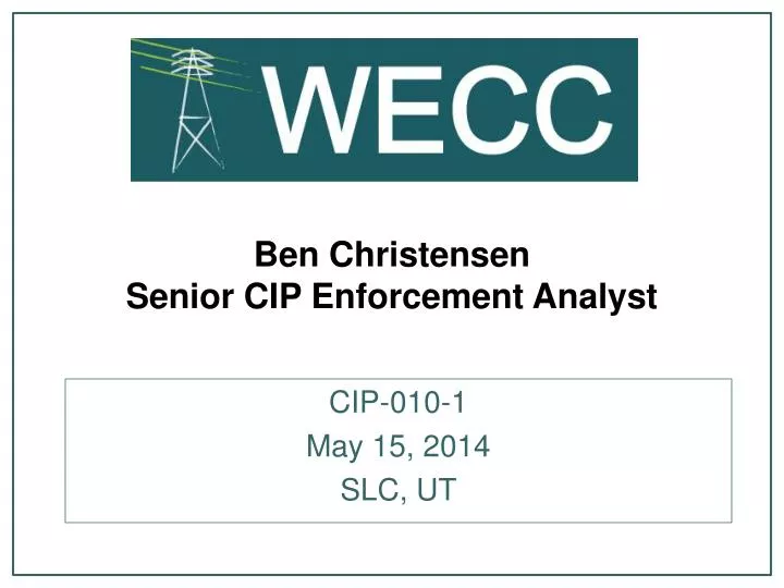 ben christensen senior cip enforcement analyst
