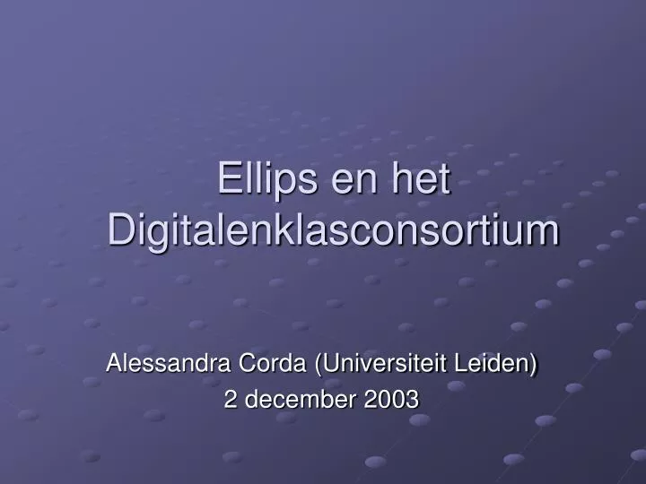 ellips en het digitalenklasconsortium