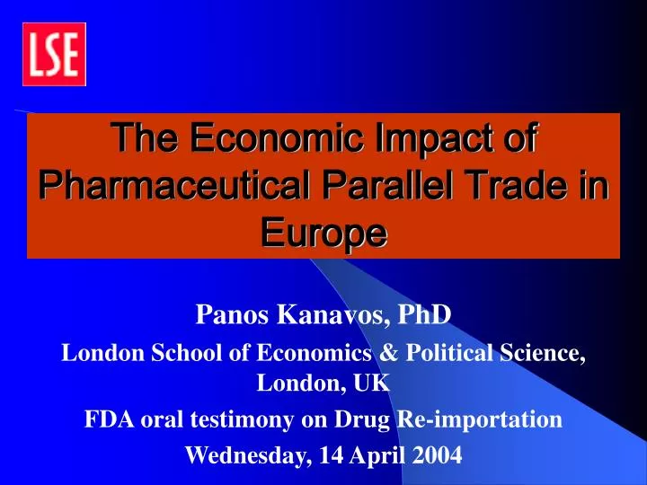the economic impact of pharmaceutical parallel trade in europe