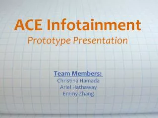 ACE Infotainment Prototype Presentation