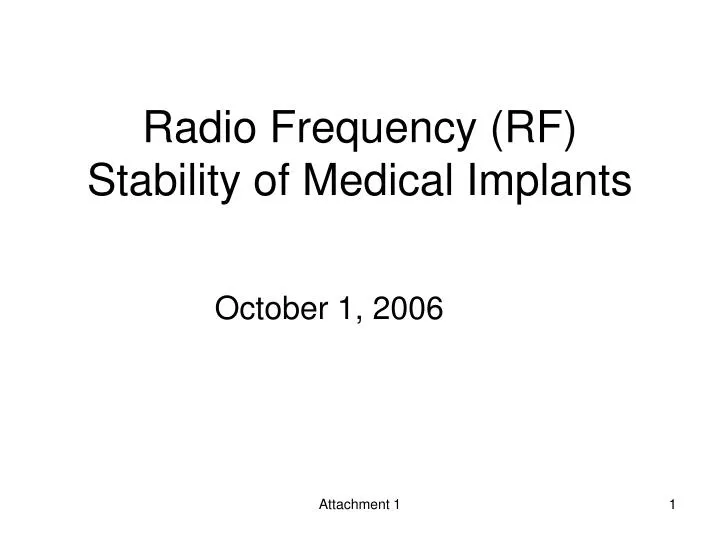 radio frequency rf stability of medical implants