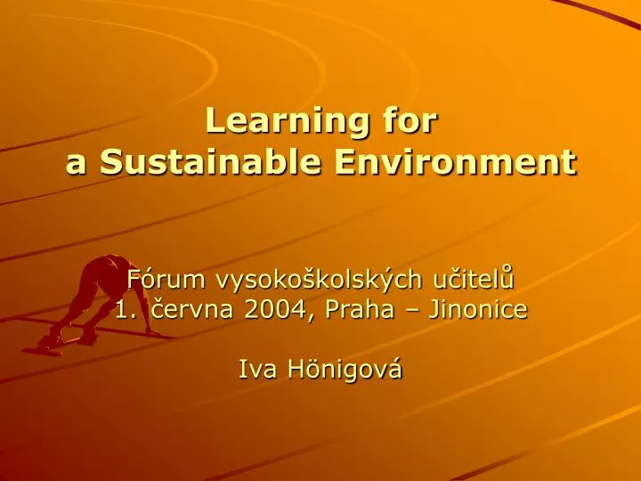 learning for a sustainable environment