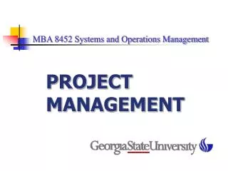 MBA 8452 Systems and Operations Management